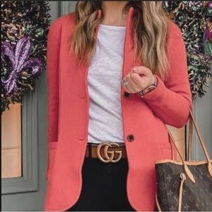 Jcrew Heather brick red cotton sweater blazer size small